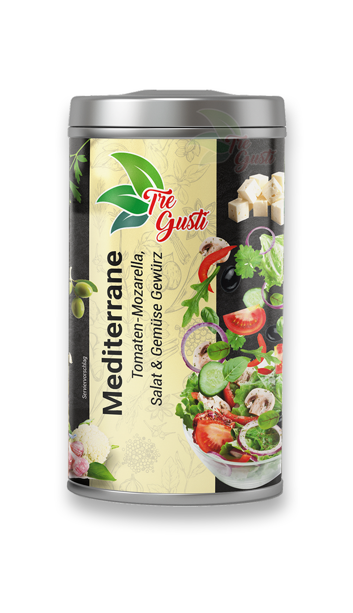 Mediterrane: Gewürzmischung ideal für Tomaten-Mozarella, Salat und Gemüze