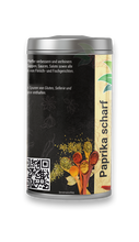 Load image into Gallery viewer, Paprika Scharf passt hervorragend zu warmen und kalten Gerichten wie Suppen, Soßen, Salaten, Gulaschgerichten, mexikanischen Speisen und zu allen Arten von Geflügel, Fisch und Fleischgerichten.

