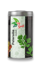 Petersilie ist eine vielseitig einsetzbare Gewürzpflanze. Mit den gefiederten Blättern lassen sich Salate, Soßen, Suppen und eingelegtes Gemüse würzen. Besonders gut passt Petersilie zu Fischgerichten und Fischsoßen sowie Gewürzgurken
