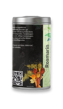 Load image into Gallery viewer, Rosmarin ist eigentlich ein Allroundtalent, besonders gut harmoniert sein würzig herbes Aroma mit: Fleischgerichten, Tomatensuppen und -saucen, deftigen Gemüsesuppen, zarten Erbsen und weißen Bohnen, Pizza, Kartoffelgerichten.
