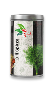 Dill ist eine vielseitig einsetzbare Gewürzpflanze. Mit den gefiederten Blättern lassen sich Salate, Soßen, Suppen und eingelegtes Gemüse würzen. Besonders gut passt Dill zu Fischgerichten und Fischsoßen sowie Gewürzgurken