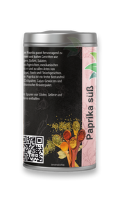Süßer Paprika passt hervorragend zu warmen und kalten Gerichten wie Suppen, Soßen, Salaten, Gulaschgerichten, mexikanischen Speisen und zu allen Arten von Geflügel, Fisch und Fleischgerichten. Süßer Paprika ist ein fester Bestandteil von Chilipulver, Cajun-Gewürzen und mexikanischer Kräuterpaket.